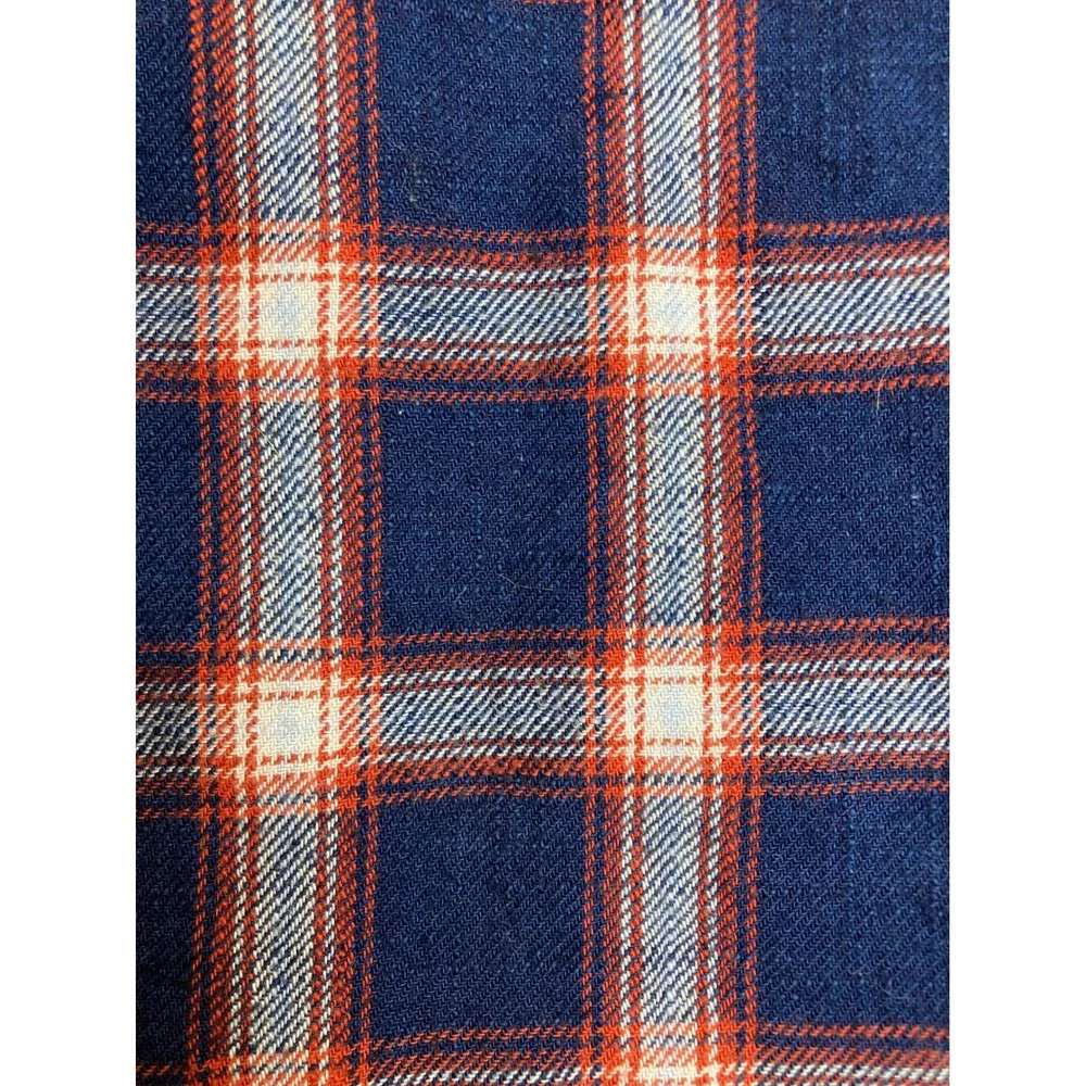 J. Crew Mens Classic Fit Button Up Plaid Flannel Shirt‎ Size XL Western Rustic
